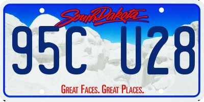SD license plate 95CU28