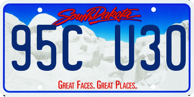 SD license plate 95CU30