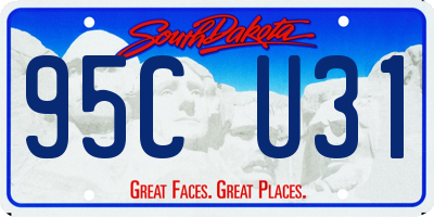 SD license plate 95CU31