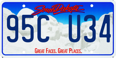 SD license plate 95CU34