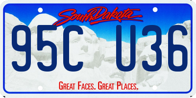 SD license plate 95CU36