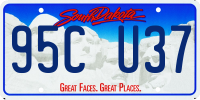 SD license plate 95CU37