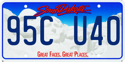 SD license plate 95CU40
