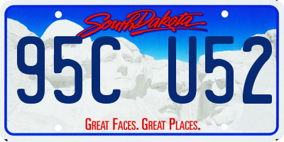 SD license plate 95CU52