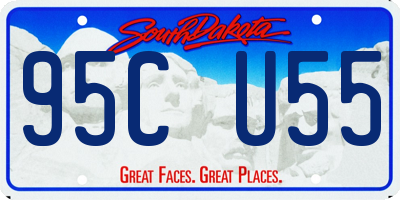 SD license plate 95CU55