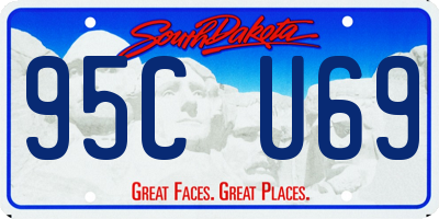 SD license plate 95CU69