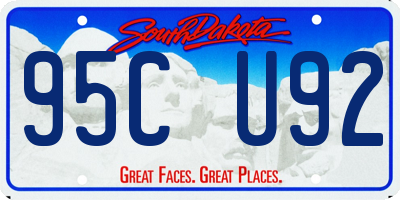 SD license plate 95CU92