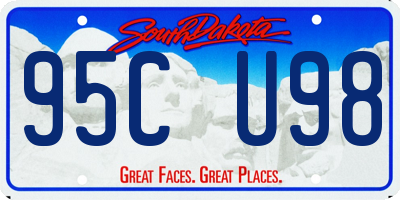 SD license plate 95CU98