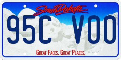 SD license plate 95CV00