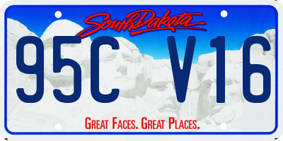 SD license plate 95CV16
