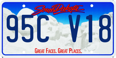 SD license plate 95CV18