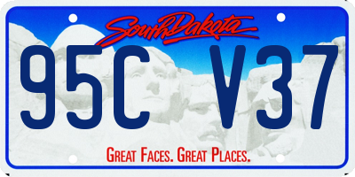 SD license plate 95CV37
