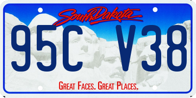 SD license plate 95CV38