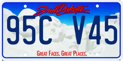 SD license plate 95CV45