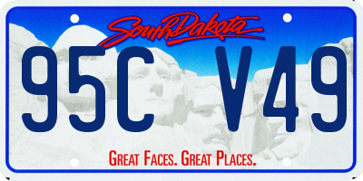 SD license plate 95CV49