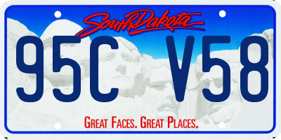 SD license plate 95CV58