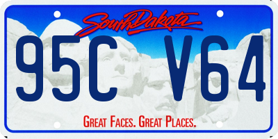 SD license plate 95CV64