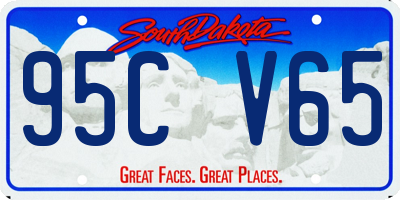 SD license plate 95CV65