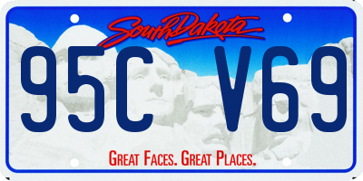 SD license plate 95CV69