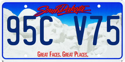 SD license plate 95CV75