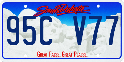 SD license plate 95CV77