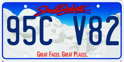 SD license plate 95CV82