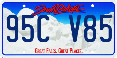 SD license plate 95CV85