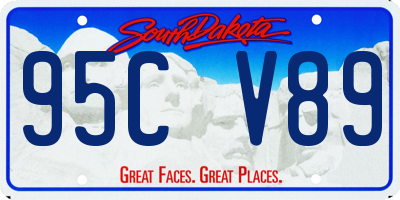 SD license plate 95CV89