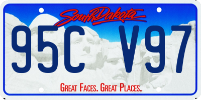 SD license plate 95CV97