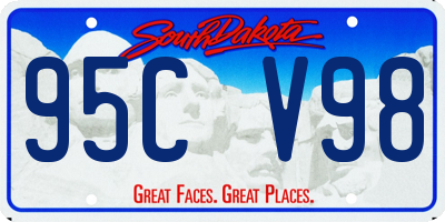 SD license plate 95CV98