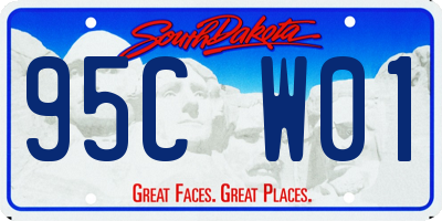 SD license plate 95CW01