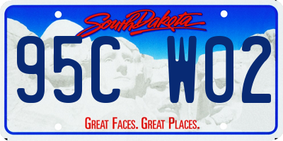 SD license plate 95CW02