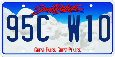 SD license plate 95CW10