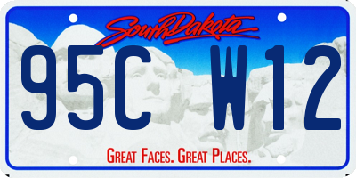 SD license plate 95CW12