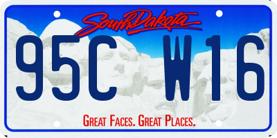 SD license plate 95CW16