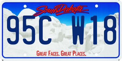 SD license plate 95CW18