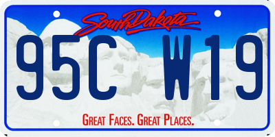 SD license plate 95CW19