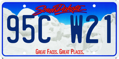 SD license plate 95CW21