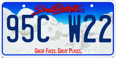 SD license plate 95CW22