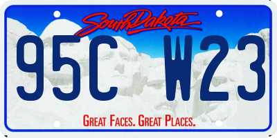 SD license plate 95CW23