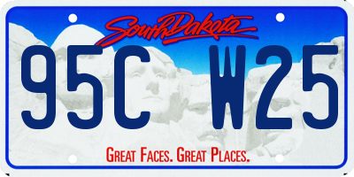SD license plate 95CW25