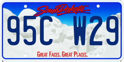 SD license plate 95CW29