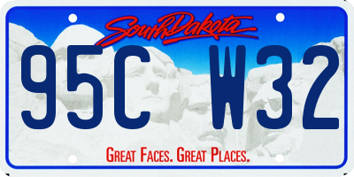 SD license plate 95CW32