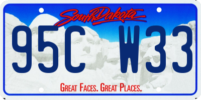 SD license plate 95CW33