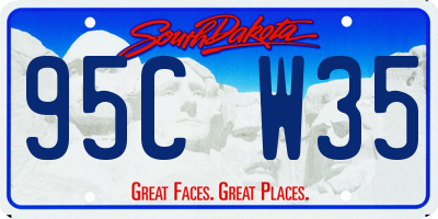 SD license plate 95CW35