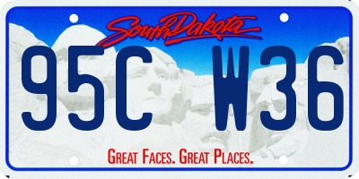 SD license plate 95CW36