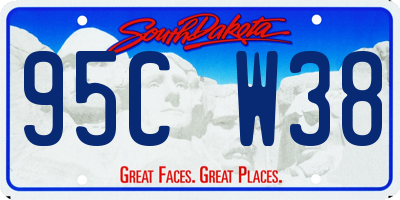 SD license plate 95CW38