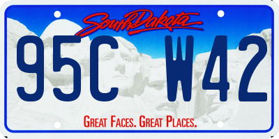 SD license plate 95CW42