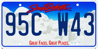 SD license plate 95CW43