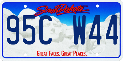 SD license plate 95CW44